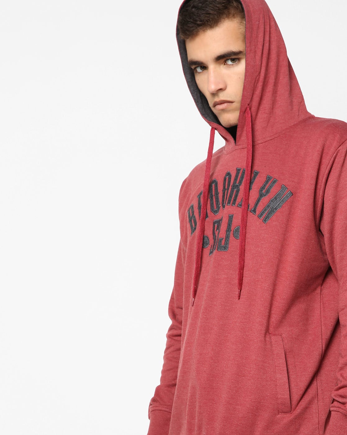 slim fit hooded sweatshirt