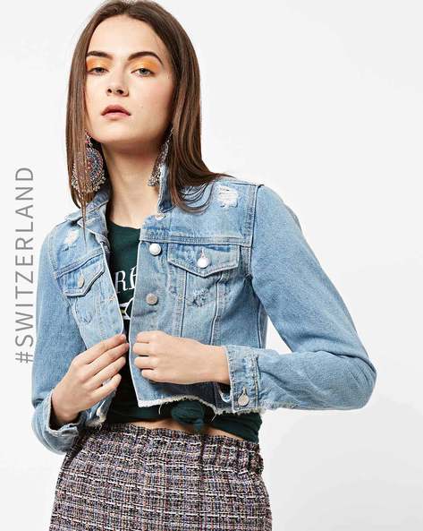 denim jacket for women ajio