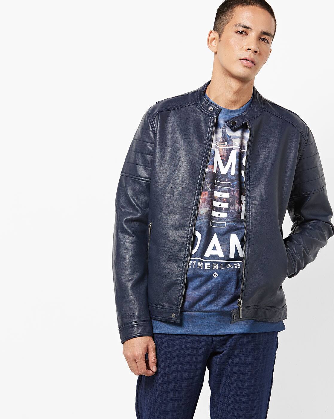 Zip Front Biker Jacket