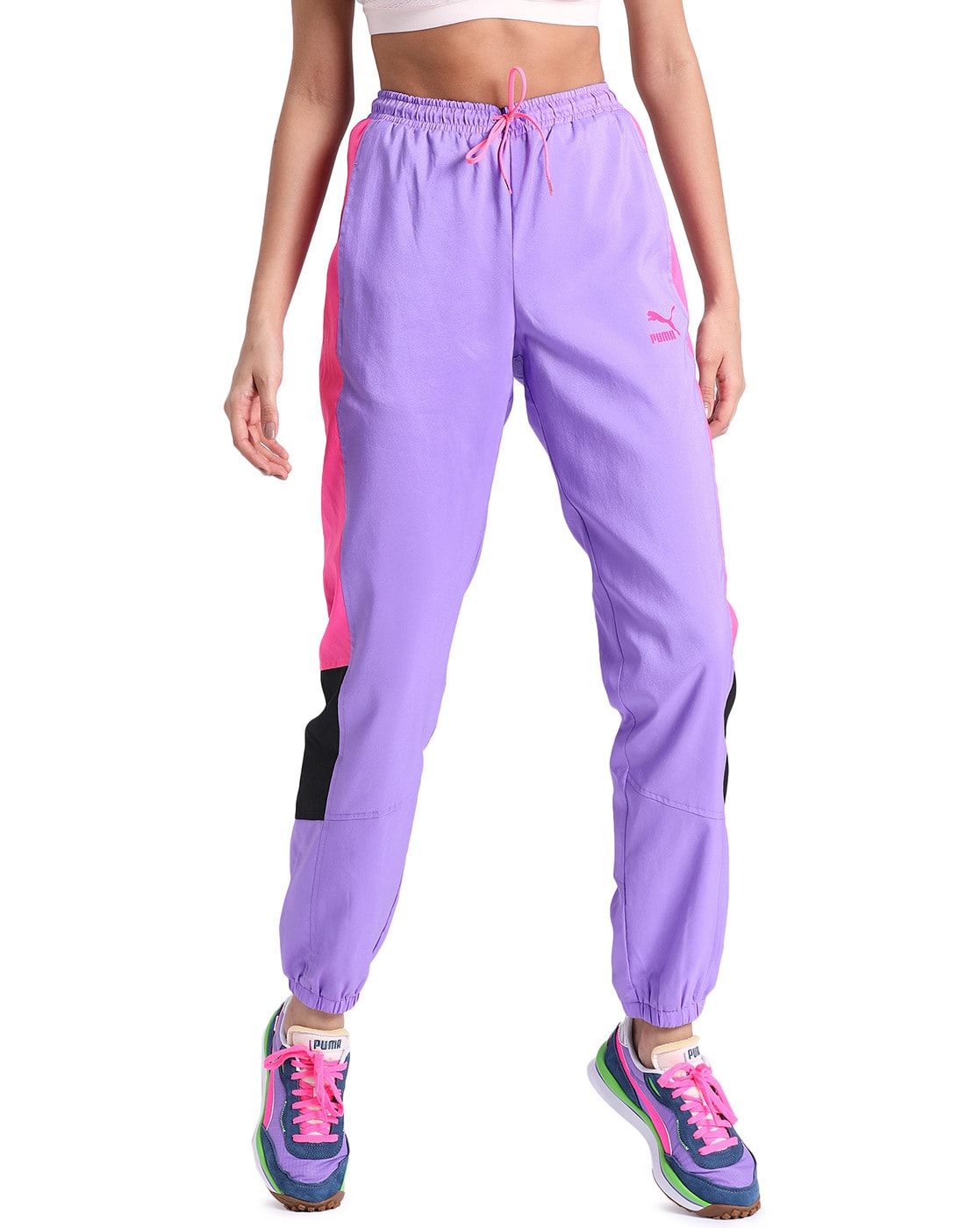 Buy Purple \u0026 Pink Track Pants for Women 