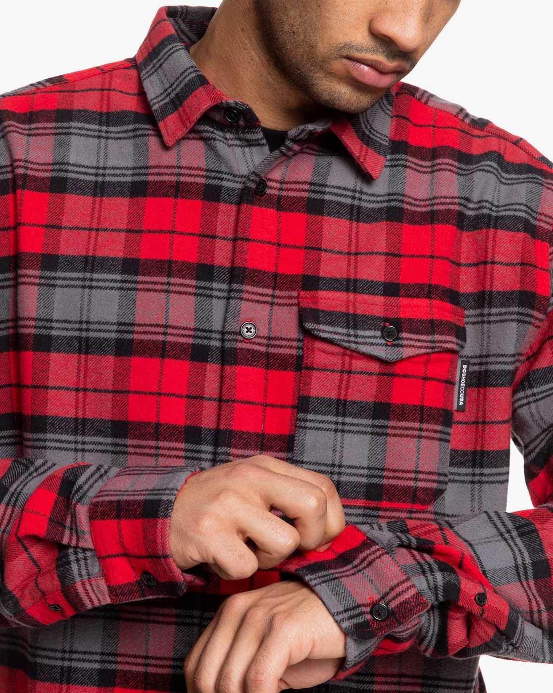 VINTAGE Checks Red & Blue Flannel Shirt