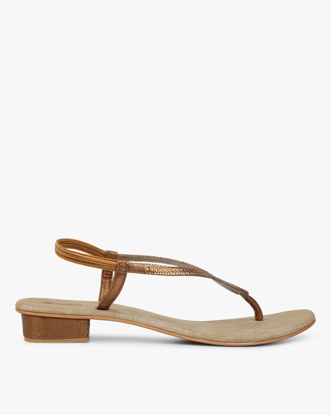 Buy Bronze Heeled Sandals for Women by SANLEE Online Ajio