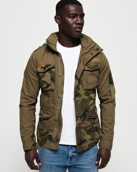 Mens superdry camo jacket hotsell