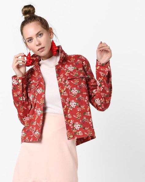 floral corduroy jacket