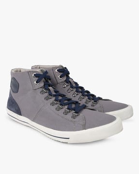 Textured Mid-Top Casual Lace-Ups Shoes