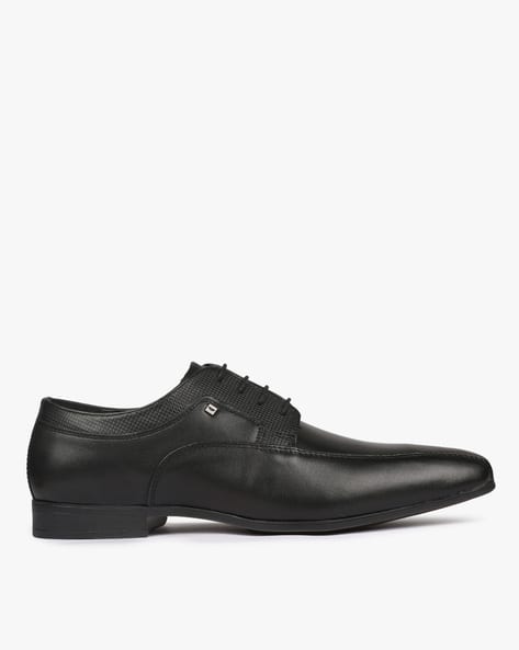 Textured Lace-Up Formal Shoes