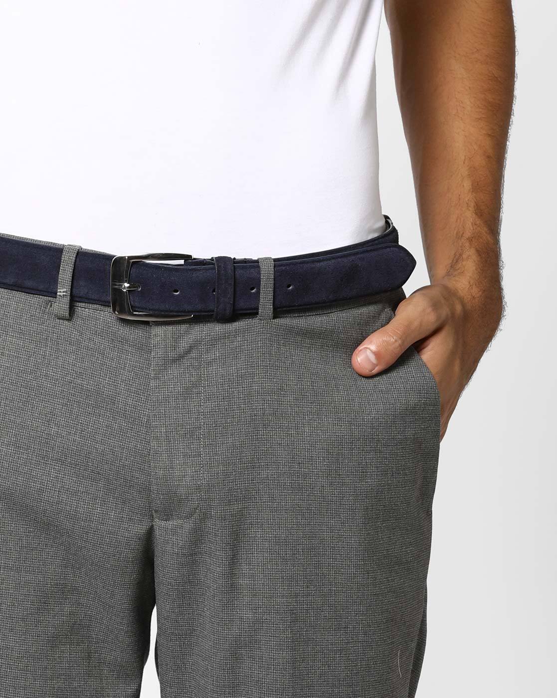 navy suede belt mens