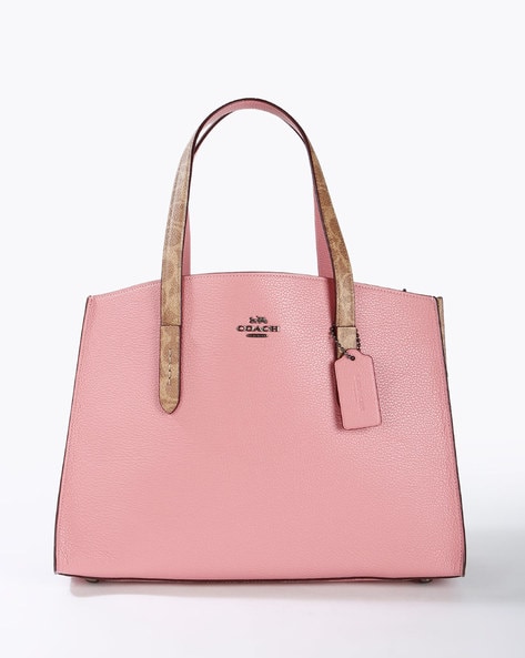 Charlie large saffiano sales leather tote bag
