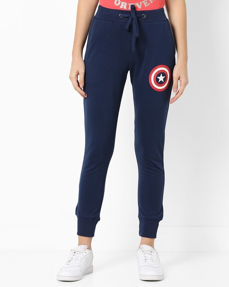 Buy The Souled Store Men Blue Captain America: Shield Pattern Cotton Lounge  Pants - Lounge Pants for Men 15350882 | Myntra
