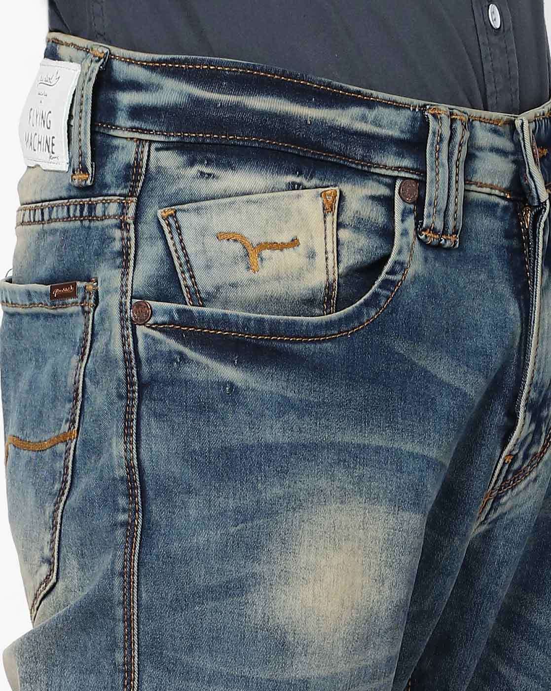 Buy Flying Machine Mid Rise Stone Wash Jeans - NNNOW.com