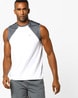 Sleeveless Training T-shirt with Contrast Panel