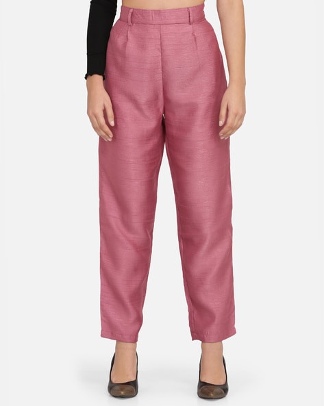 Light Pink Cigarette Pencil Pants