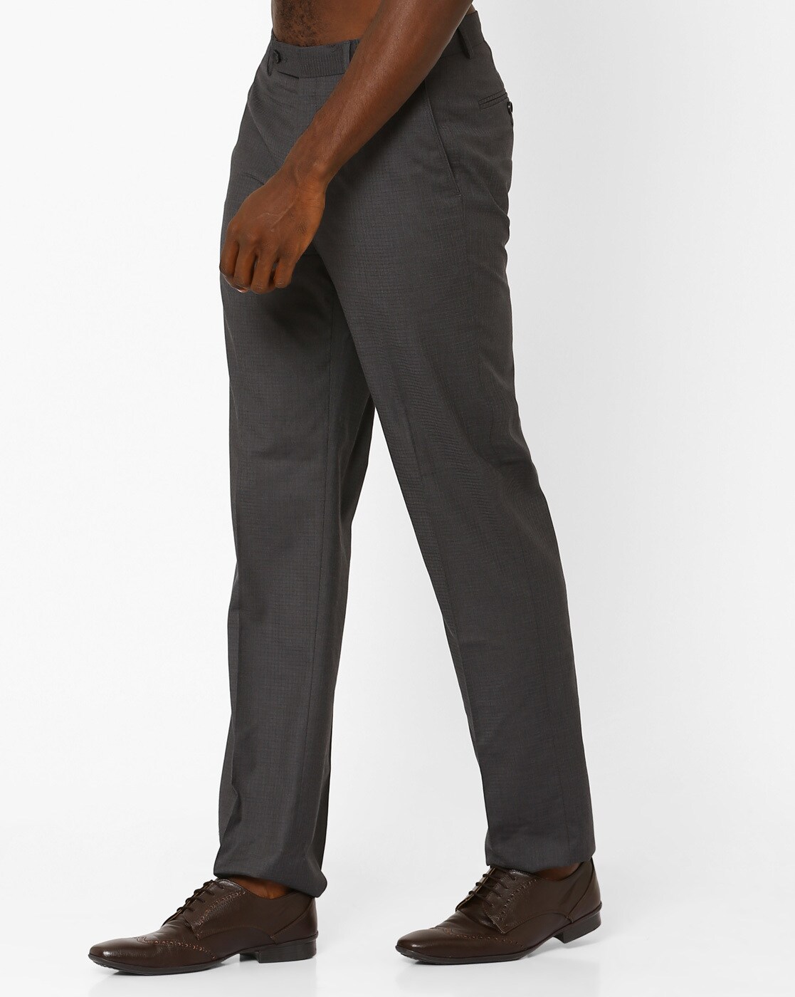 Buy Wills Lifestyle Men Black Formal Trousers - Trousers for Men 1878221 |  Myntra