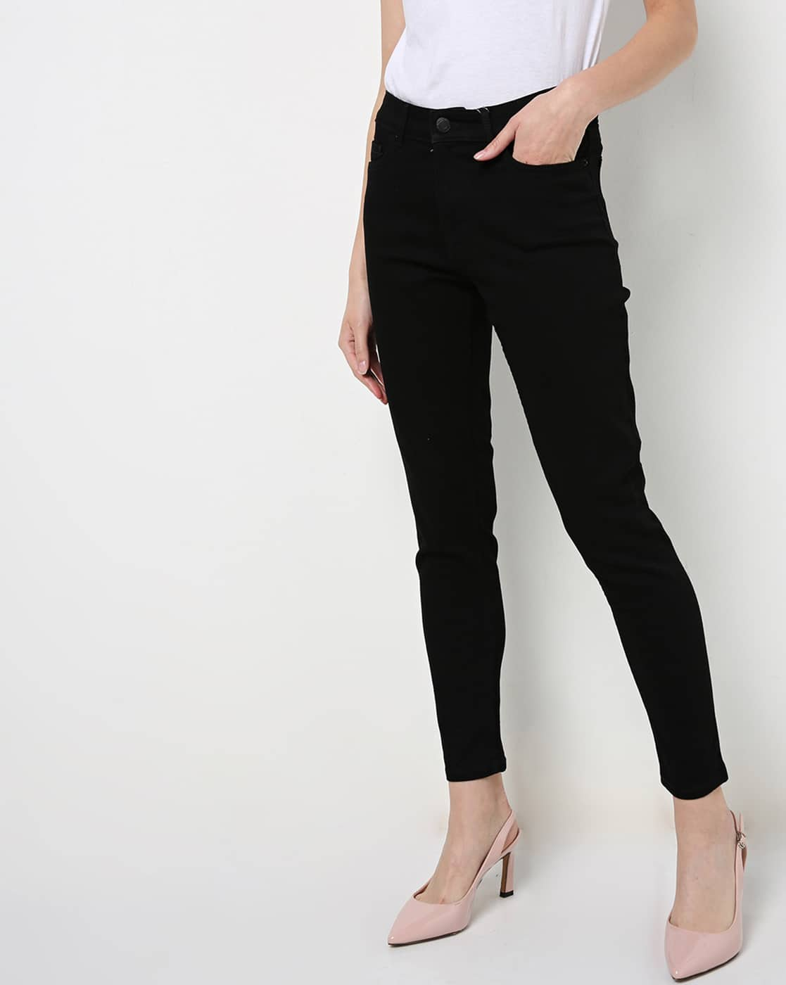 marks and spencer black skinny jeans