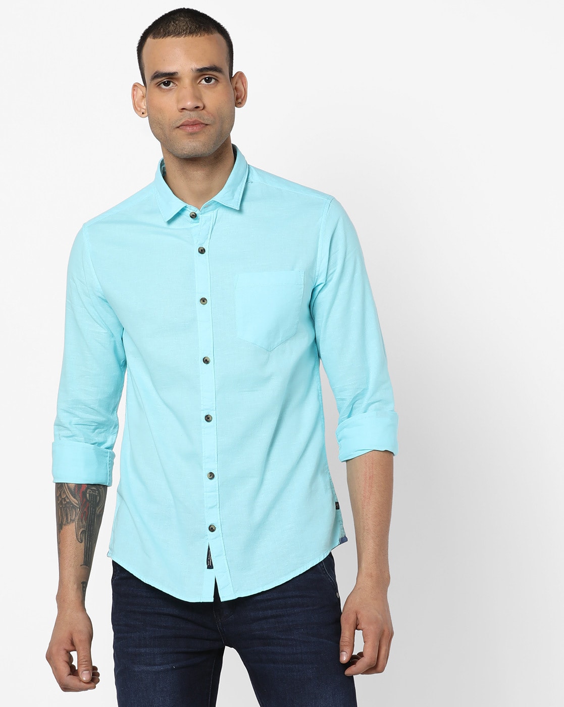 Buy Mint Green Shirts for Men by The Indian Garage Co Online 