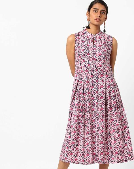 ajio pink dress