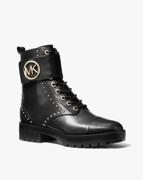 tatum studded leather combat boot