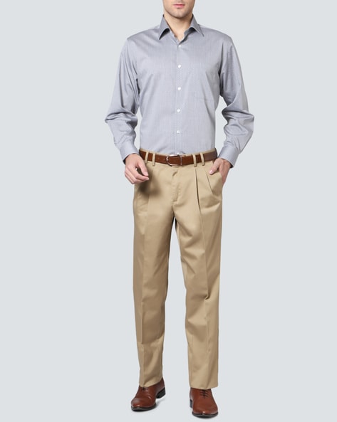 Buy Louis Philippe Grey Trousers Online - 425216 | Louis Philippe