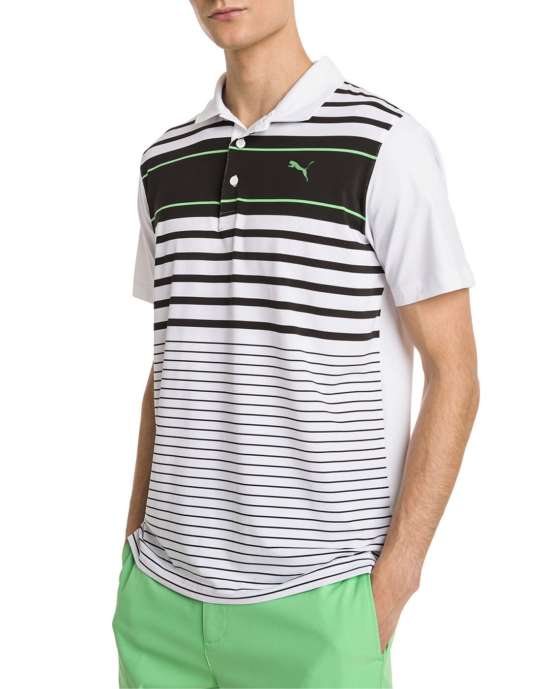 puma striped polo shirt