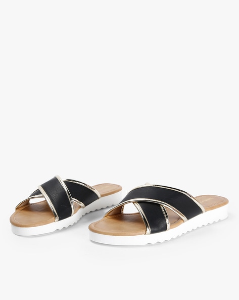 Kraft Cellar Criss-Cross Strap Flat Sandals