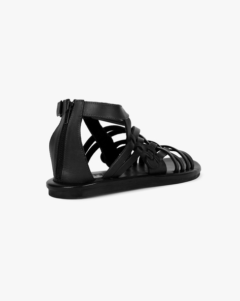 Naot Pitau Womens Leather Strappy Gladiator Zip Up Sandal – Simons Shoes