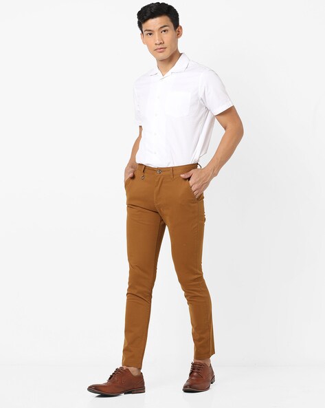 Buy Tan Brown Trousers & Pants for Men by AJIO Online