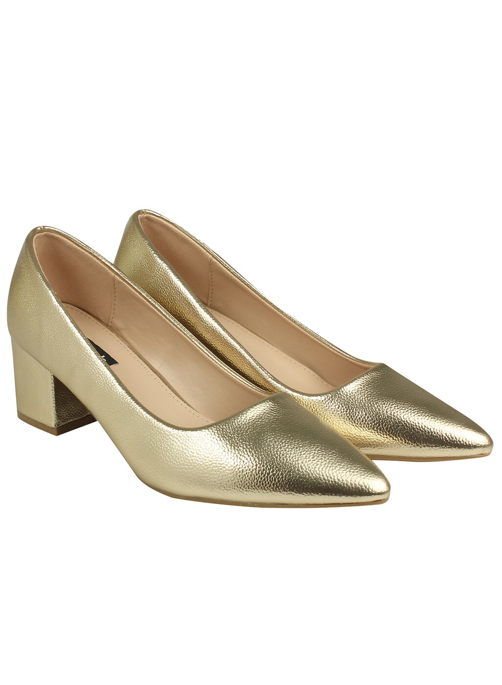 gold shoes small heel