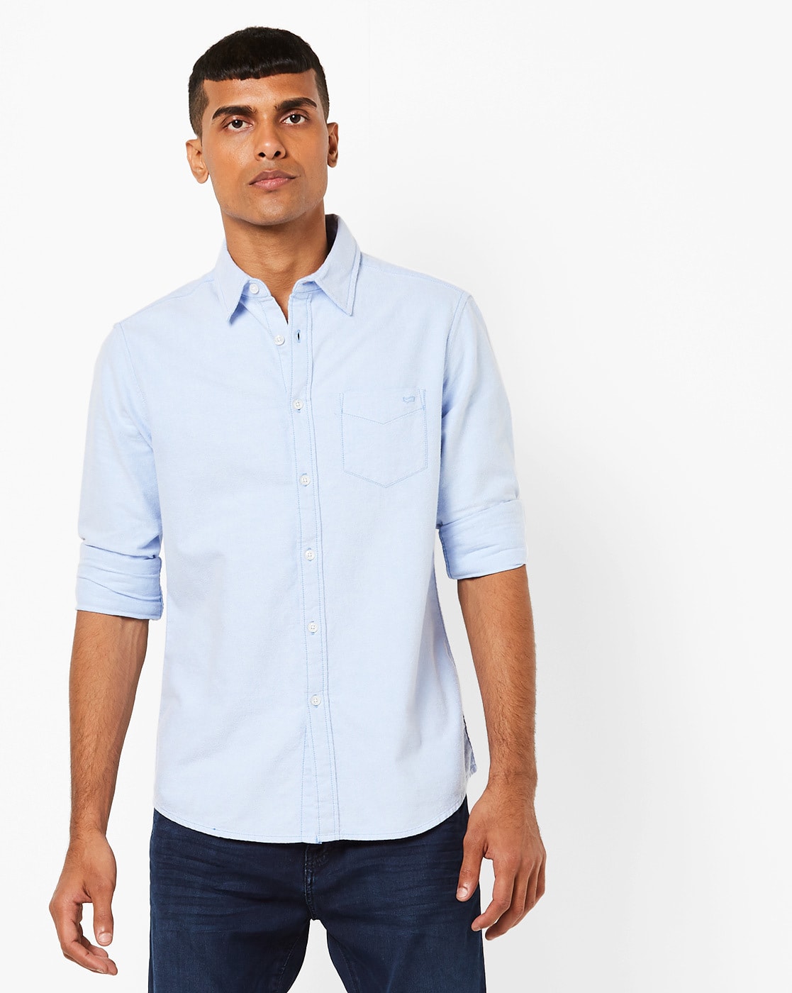 Buy Light Blue Shirts For Men By Gas Online Ajio Com