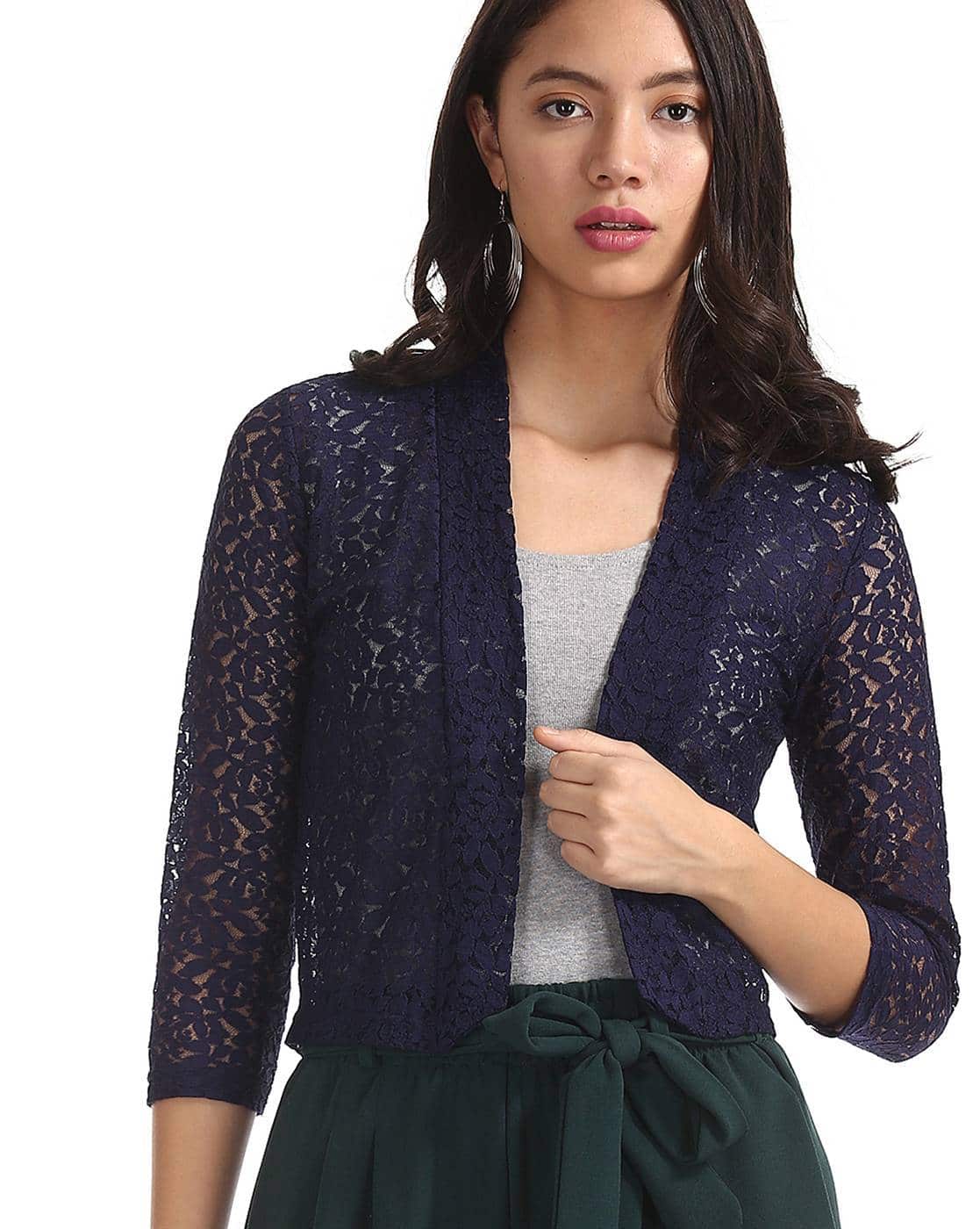 Front Open Lace Shrug Front Open Lace Shrug