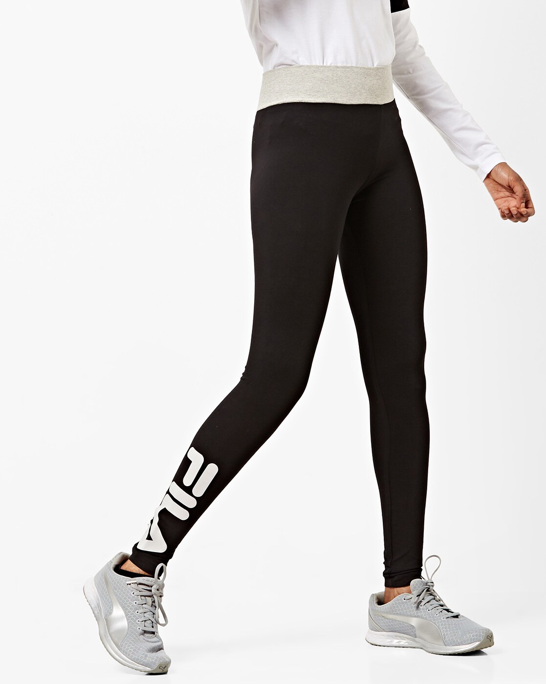 Buy Black Leggings for Women by FILA Online