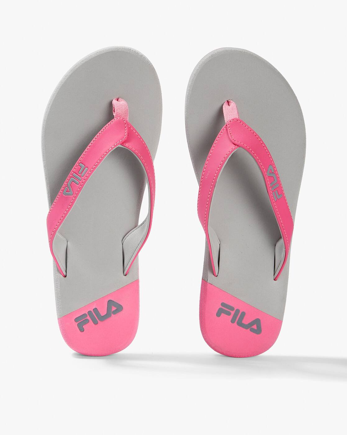 pink fila flip flops