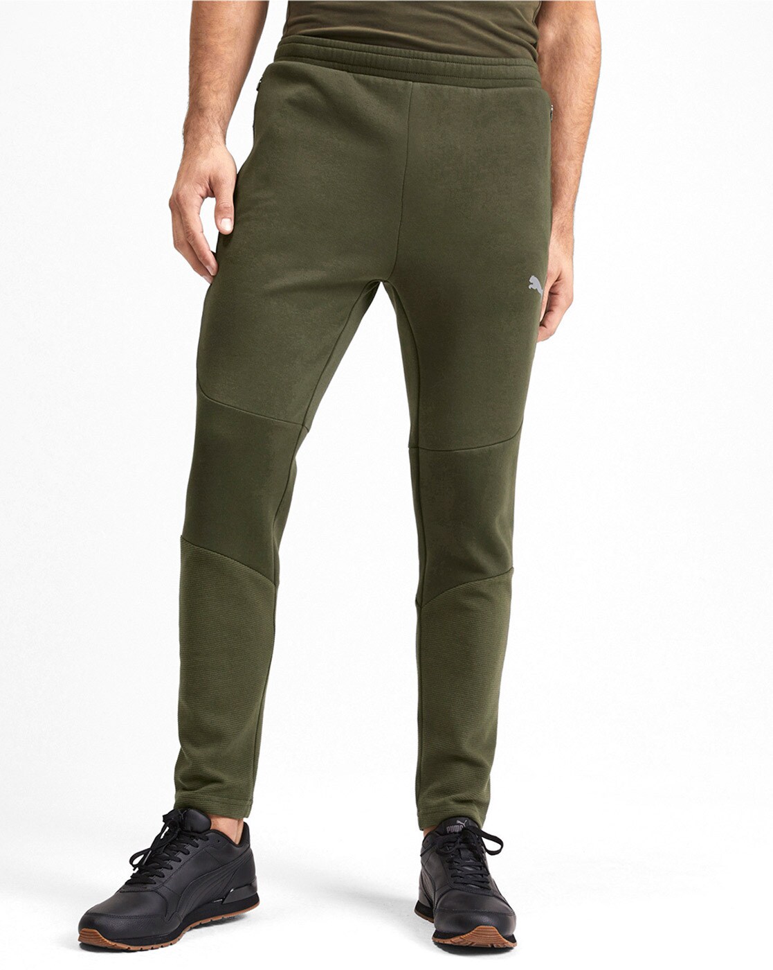 olive green track pants