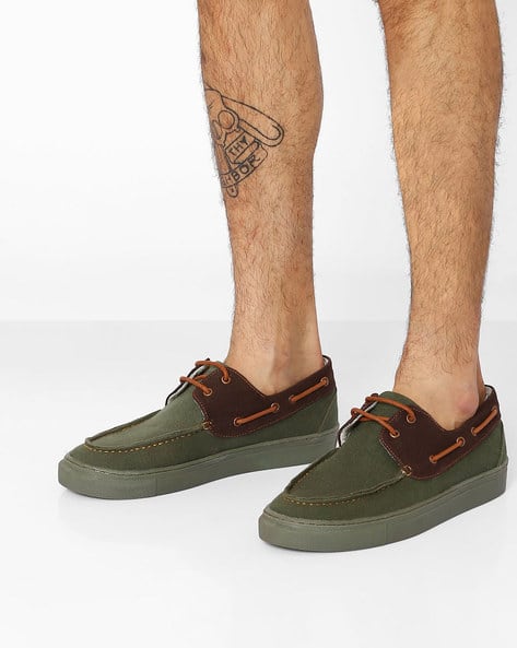 Canvas Slip-On Boat Shoes