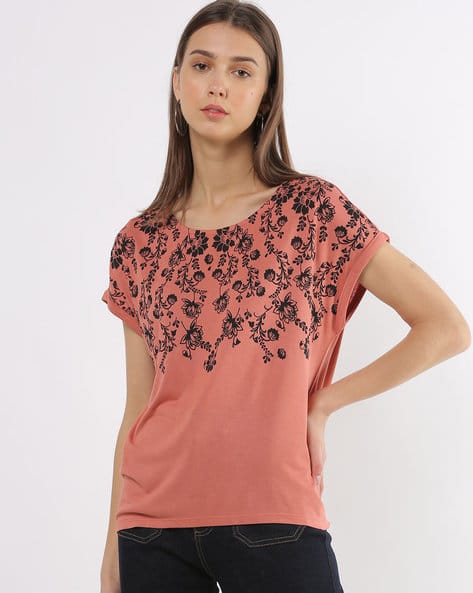 Floral Print Top with Extended Sleeves (Image - 2)