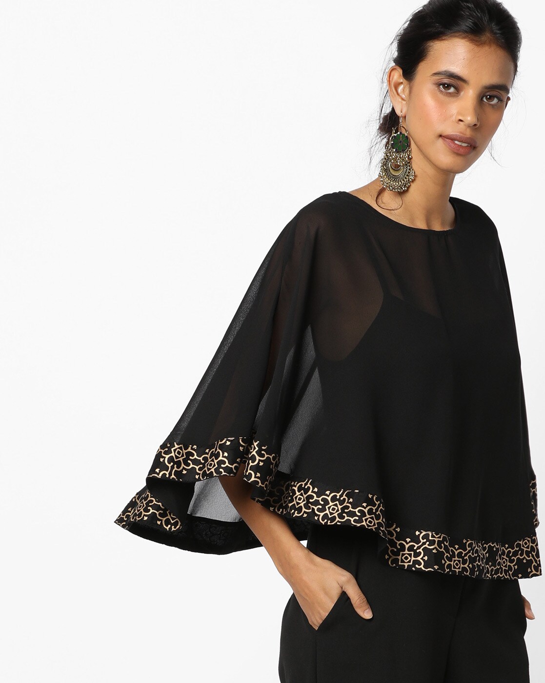 formal poncho top