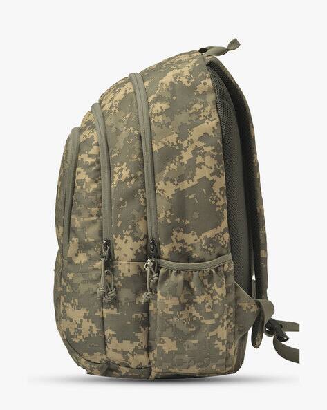 Camouflage Print Backpack with Adjustable Shoulder Straps