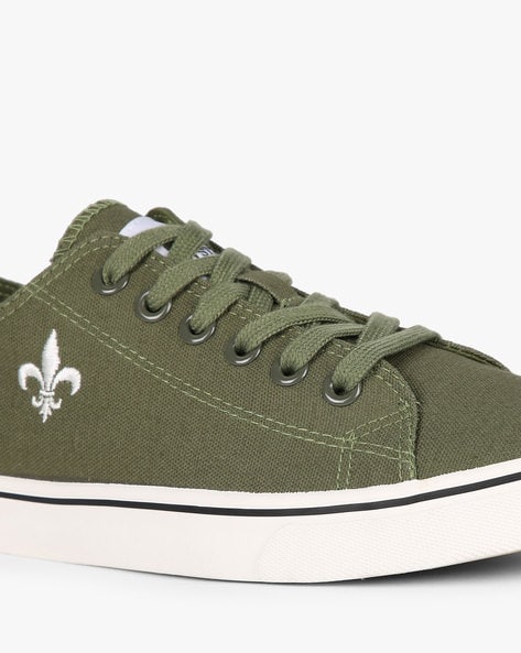 Olive green 2025 canvas shoes