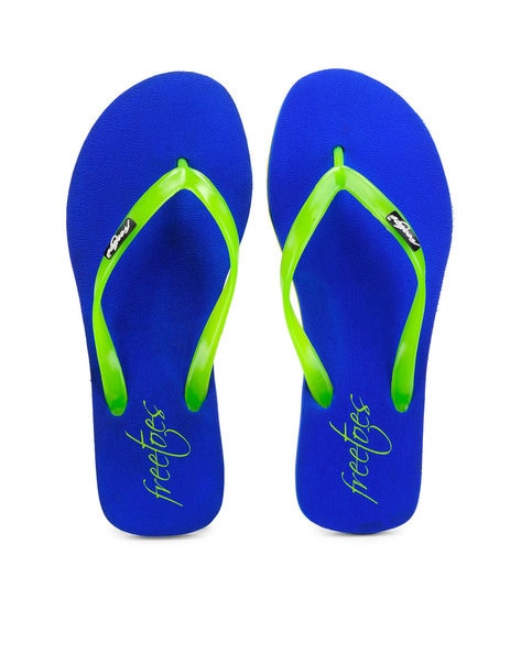 women's royal blue flip flops