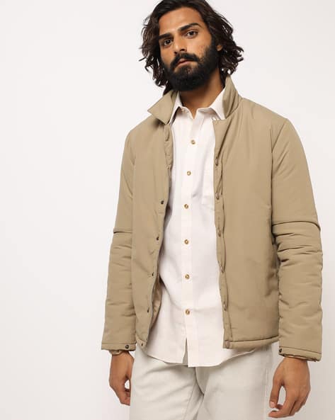 men beige jacket