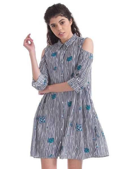 cold shoulder shirt dress