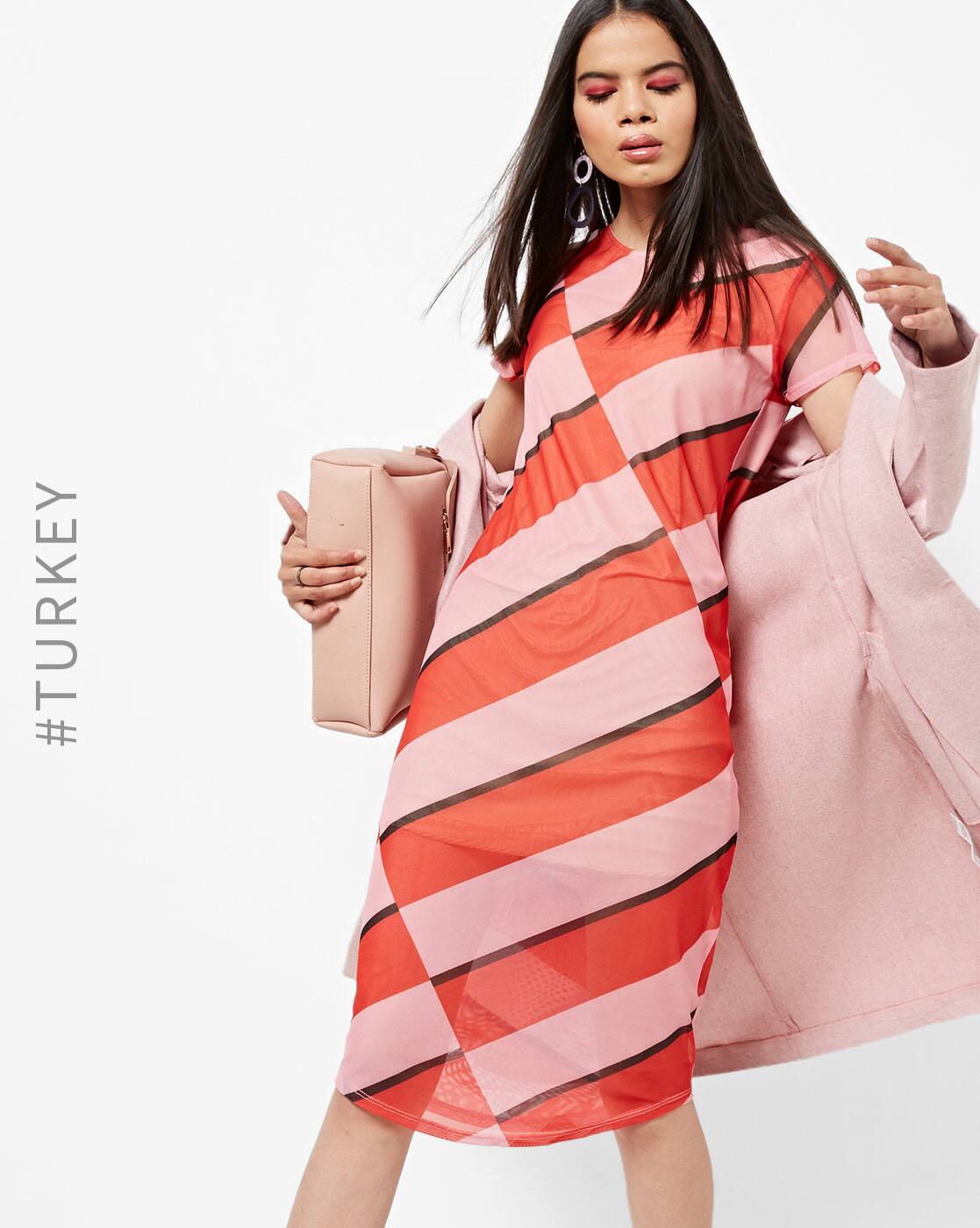 geometric midi dress