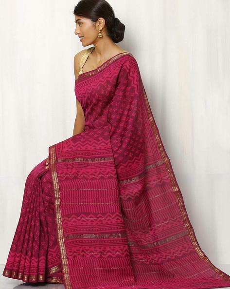 Buy Black Sarees for Women by Very Much Indian Online | Ajio.com