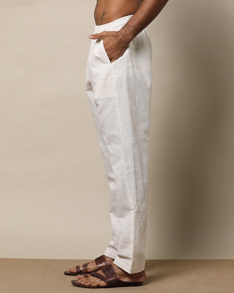 White khadi pants discount