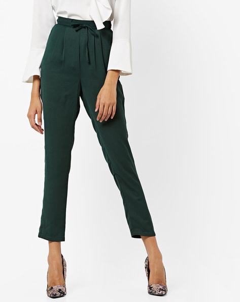 Buy Olive Green Trousers  Pants for Women by AJIO Online  Ajiocom