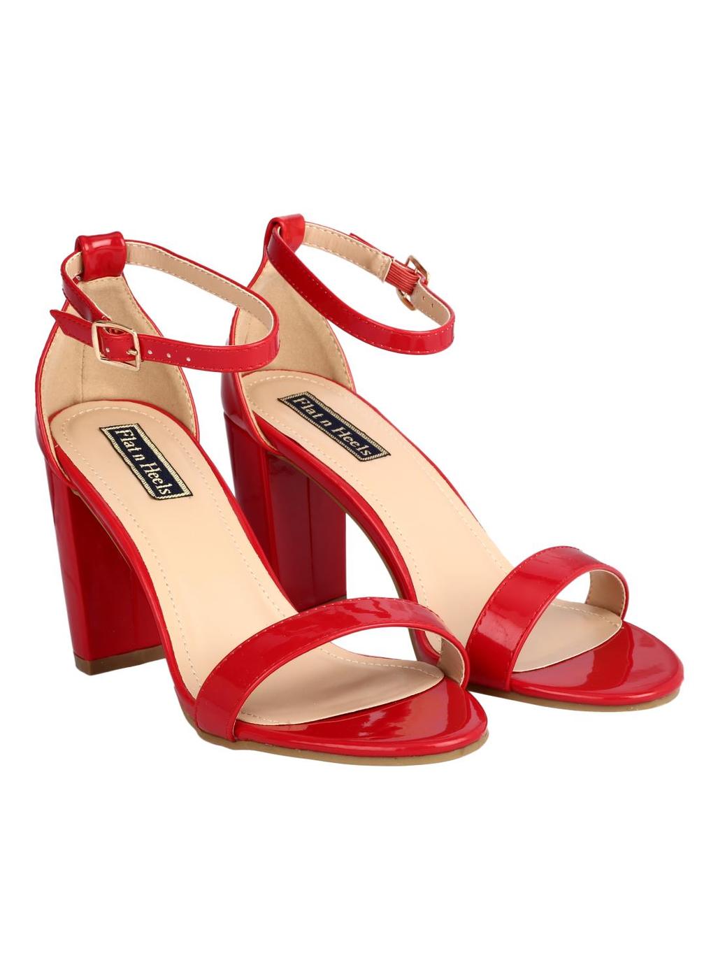 red flat pumps shoes