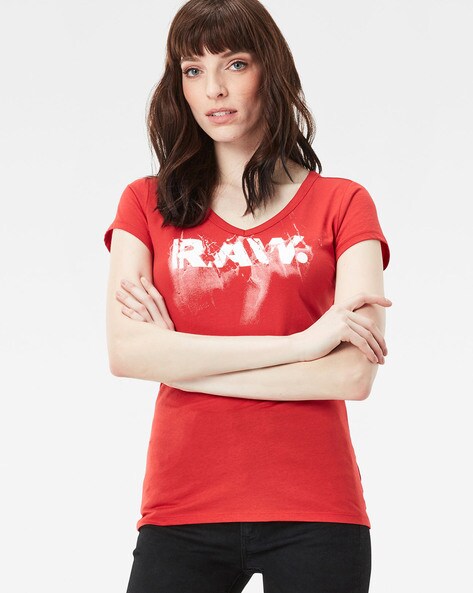 g star raw red t shirt