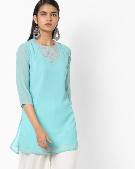 blue kurtis