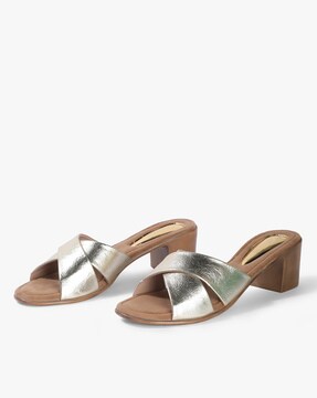 catwalk silver heels