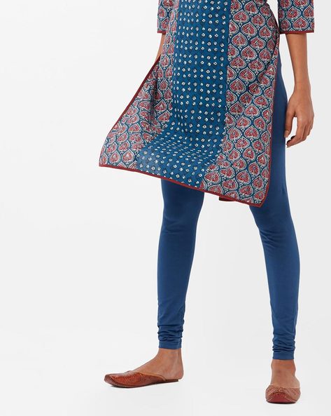 blue kurti with leggings