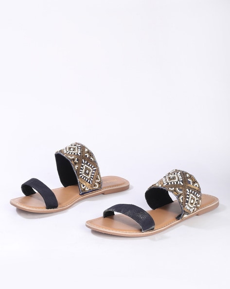 Imara Embellished Dual-Strap Sandals